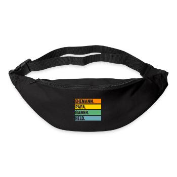 Papa Vater Gaming Zocken Zocker Gamer - Gürteltasche - Schwarz - Vorne