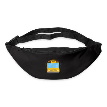 Schulbus Kostüm Cooles Schulfahrzeug - Gürteltasche - Schwarz - Vorne
