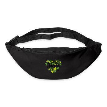 J’adore les cœurs Aurora en vert - Sac banane - noir - Devant
