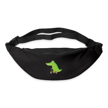 Crocodile - Crocodile - Cadeau d'anniversaire pour enfants - Sac banane - noir - Devant