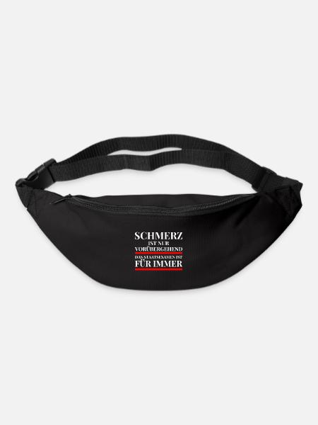 Schmerz ist nur vorübergehend Anwalt Staatsexamen - Gürteltasche - Schwarz