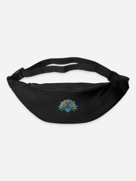 Schöner Pfau Zookeeper. Gift - Gürteltasche - Schwarz