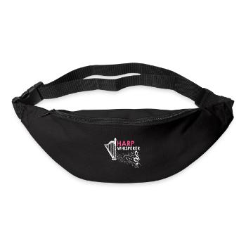 Harp design for harpist and harp player - Bum bag - black - Front