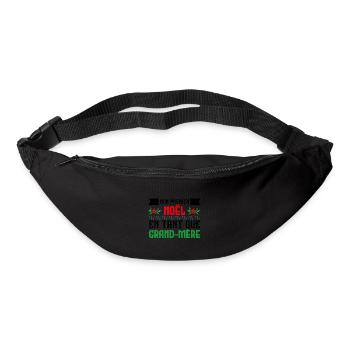 Premier noël en tant que mamie - Sac banane - noir - Devant