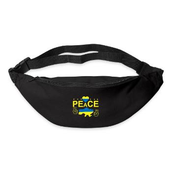 Love Peace Free Ukraine Flag - Bum bag - black - Front