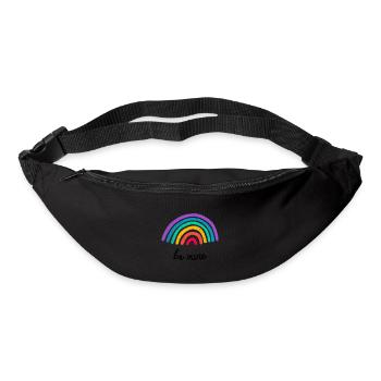 Liebesgrafik be mine Regenbogen - Gürteltasche - Schwarz - Vorne