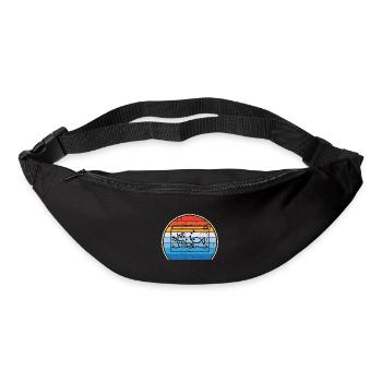 Retro Aquarium Aquaristik Fische Heimaquarium - Gürteltasche - Schwarz - Vorne