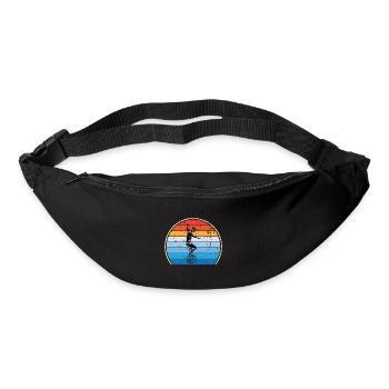 Einrad Retro Einradfahren Zirkus - Gürteltasche - Schwarz - Vorne