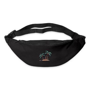 Palmen Insel - Gürteltasche - Schwarz - Vorne