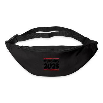 Mykonos 2025 Spruch - Gürteltasche - Schwarz - Vorne