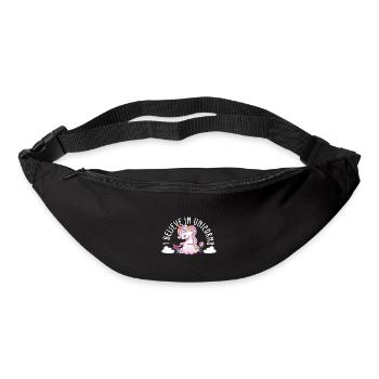 Lustiger Einhorn Spruch I Einhörner - Gürteltasche - Schwarz - Vorne