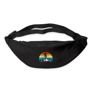 Ski, Skipiste, Wintersport, Skiurlaub - Gürteltasche - Schwarz - Vorne