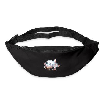 Flugzeug - Gürteltasche - Schwarz - Vorne
