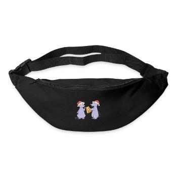 Santa Claus St. Nicholas Mice Mouse Santa Cheese - Bum bag - black - Front