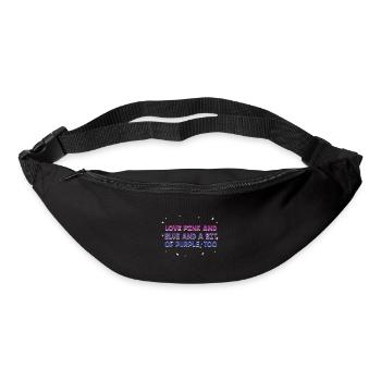 Pink Blue and a Bit of Purple Bisexual LGBTQ Bi - Gürteltasche - Schwarz - Vorne