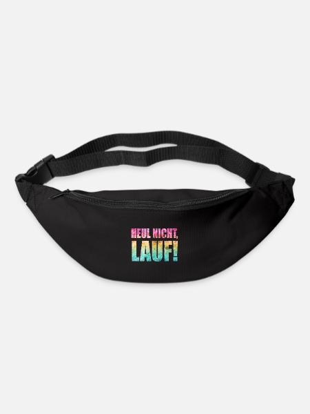 Heul nicht, Lauf! - Laufen, Joggen, Sport, Läufer - Gürteltasche - Schwarz