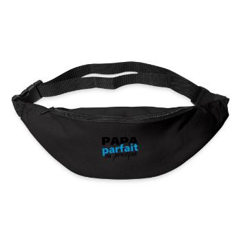 papa parfait ou presque - Sac banane - noir - Devant