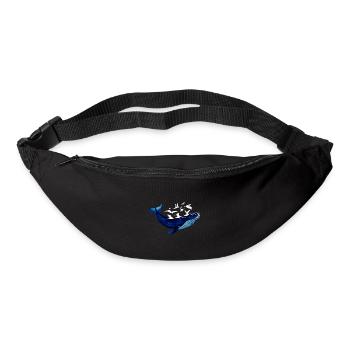 Whale and seagulls I air and water - Bum bag - black - Front