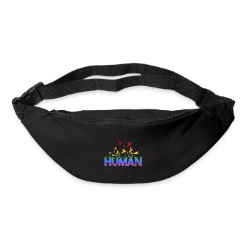 Liebe Human Regenbogen Gay Pride - LGBT - Gürteltasche - Schwarz - Vorne