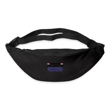 j'peux pas je me barre en Amérique | USA - Sac banane - noir - Devant
