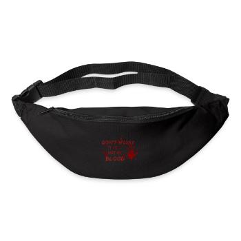 Keine Sorge - Nicht mein Blut - lustiger Spruch - Gürteltasche - Schwarz - Vorne