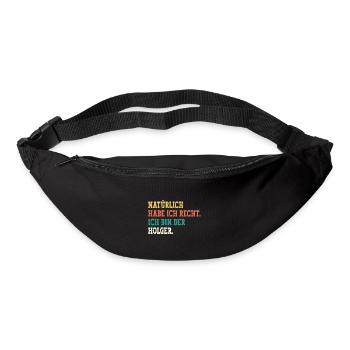 Holger Lustiger Spruch Vorname Name Holger - Gürteltasche - Schwarz - Vorne