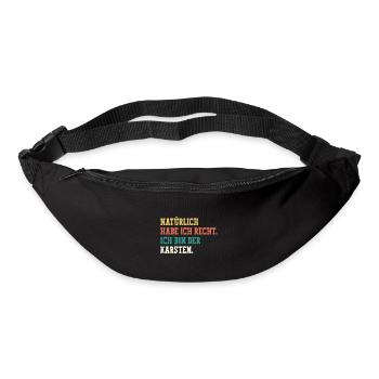 Karsten Lustiger Spruch Vorname Name Karsten - Gürteltasche - Schwarz - Vorne