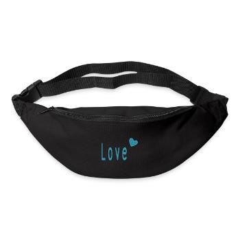 VALENTINSTAG. ICH LIEBE DICH. ICH LIEBE DICH. LIEBE. LIEBE - Gürteltasche - Schwarz - Vorne