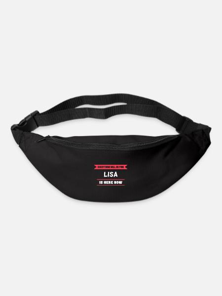 Lisa Name Spruch für stolze Lisas - Gürteltasche - Schwarz