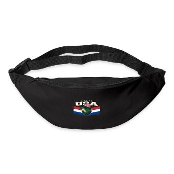 USA Flag Party aux USA Patriotic 4th of July - Sac banane - noir - Devant