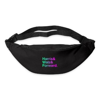 Kamala Harris & Tim Walz 2024 Support Shirt - Bum bag - black - Front