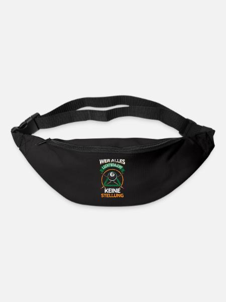 Lustiges Billard Spruch Geschenk - Gürteltasche - Schwarz
