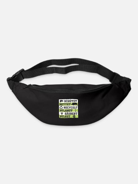 Klimaschutz Naturschutz Umwelt Umweltschutz - Gürteltasche - Schwarz