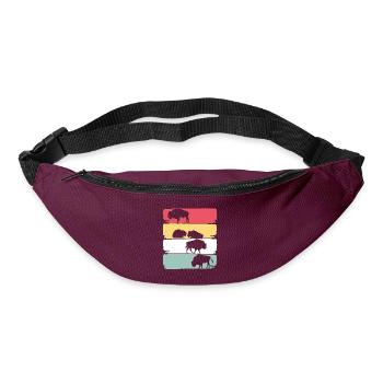 American bison zoo animal - Bum bag - burgundy - Front