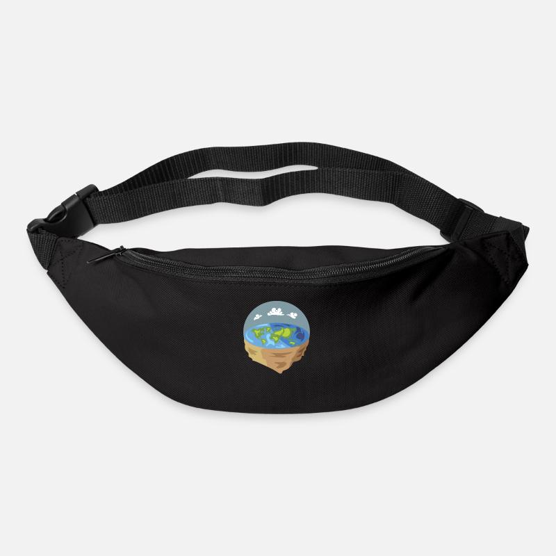 Flat earth flat earth gift - Bum bag - black