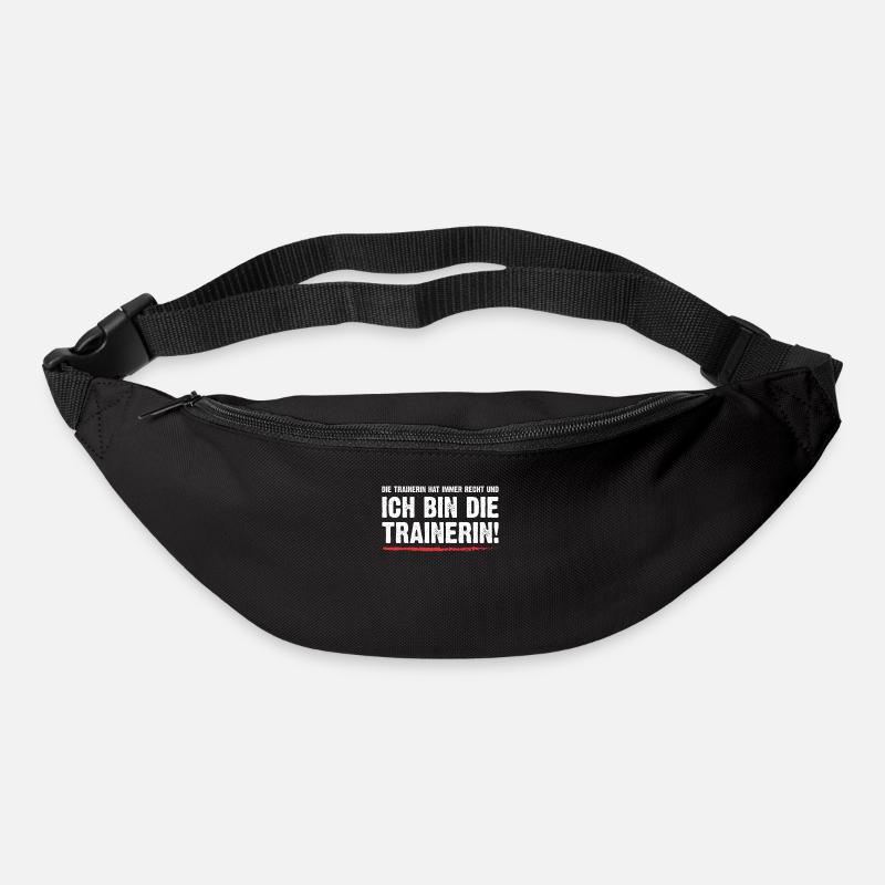 Ich bin die Trainerin! - Gürteltasche - Schwarz