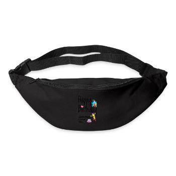 Grand-mère, je t'aime. Joyeux anniversaire - Sac banane - noir - Devant