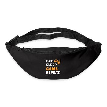 Eat Sleep Game Repeat Video Jeux DeJouer Cadeau - Sac banane - noir - Devant