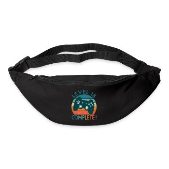 Level 18 gift video games Birthday 18 years. - Bum bag - black - Front
