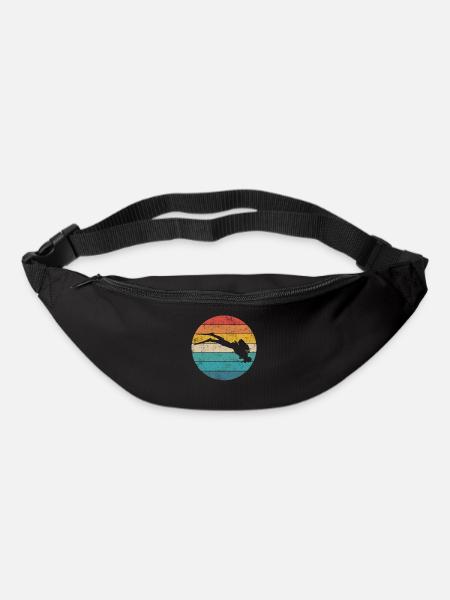 Tauchen | Taucher Retro Vintage - Gürteltasche - Schwarz