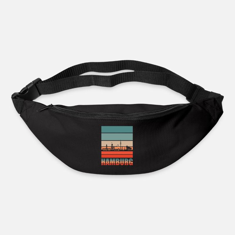 Hamburg HH Hansestadt Hamburger Geschenk - Gürteltasche - Schwarz