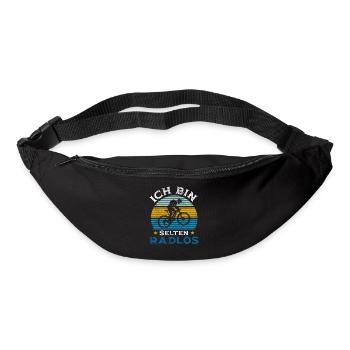 Ich bin selten radlos Retro Vintage - Gürteltasche - Schwarz - Vorne