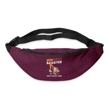 Lustiges Kinder Bagger Bauleiter - Gürteltasche - Burgunderrot - Vorne