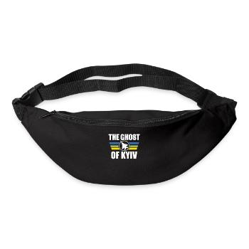 Le fantôme de Kiev Ukraine Flag Ace Fighter Pilot - Sac banane - noir - Devant