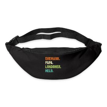 London Stadt Papa Vater Vatertag Geschenk Spruch - Gürteltasche - Schwarz - Vorne