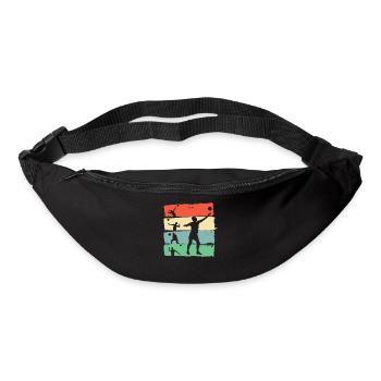 Beachvolleyball Ballsport Volleyball Retro - Gürteltasche - Schwarz - Vorne