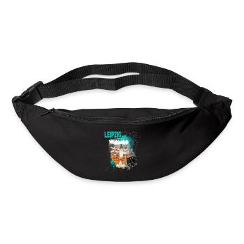 Leipzig Germany City Skyline Vintage Retro - Bum bag - black - Front