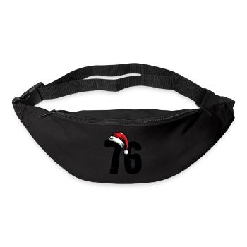 76 Nombre Noël - Sac banane - noir - Devant