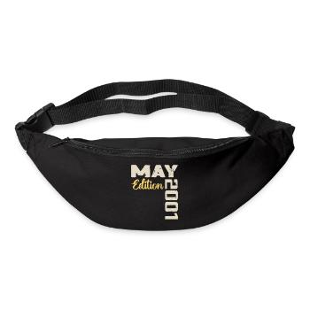 Mai 2001 Anniversaire Mai 2001 Cadeau Mai 2001 Mai - Sac banane - noir - Devant