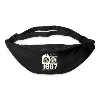 Vintage, 1987, Rétro, Cadeau d’anniversaire, 1987 - Sac banane - noir - Devant